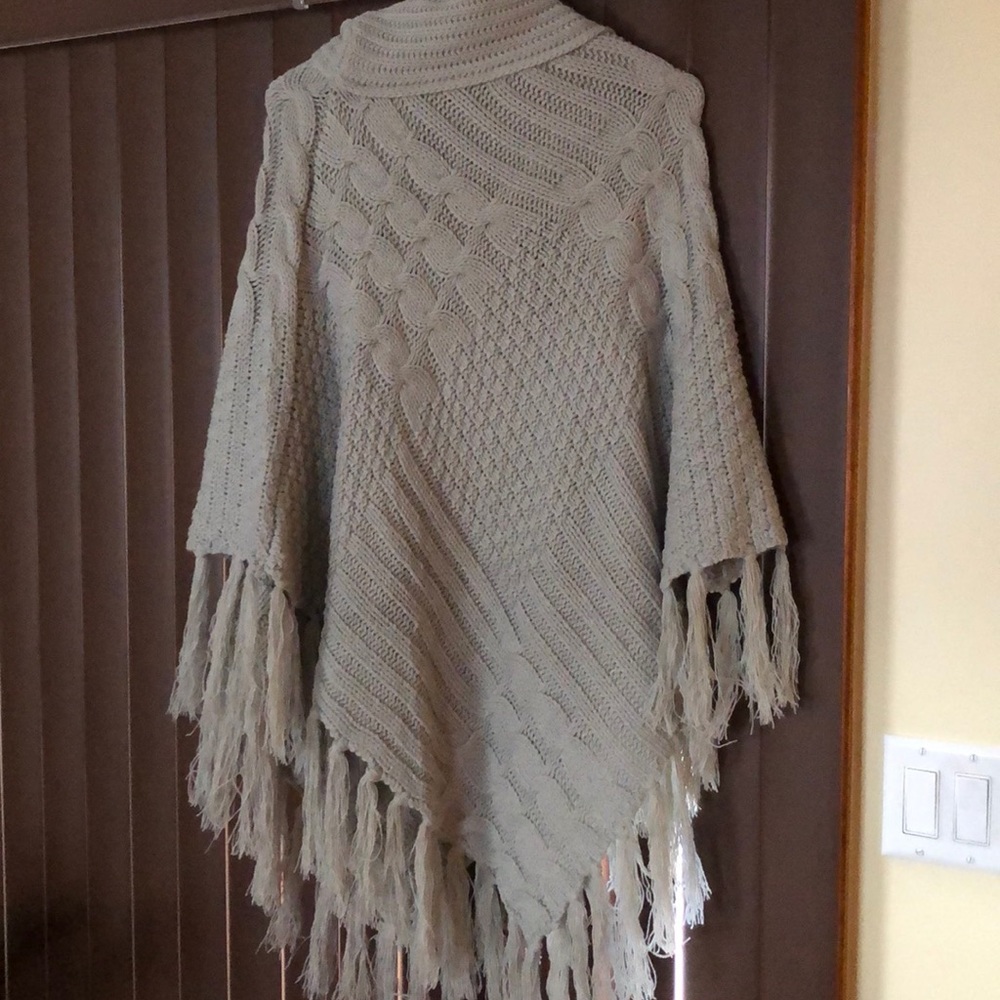 Cowl neck sweater/poncho